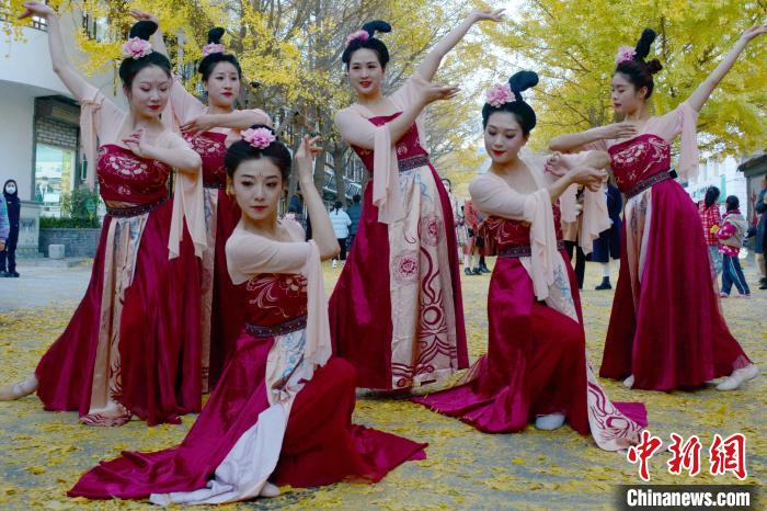 圖為秦州區(qū)文旅局組織的舞蹈隊(duì)帶來(lái)的舞蹈《醉太平》。 秦州區(qū)委宣布供圖 圖為秦州區(qū)文旅局組織的舞蹈隊(duì)帶來(lái)的舞蹈《醉太平》。 秦州區(qū)委宣布供圖