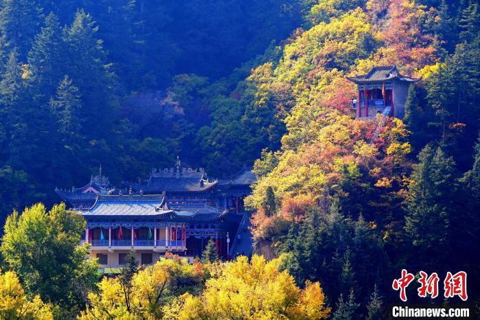 深秋，位于蘭州市榆中縣的興隆山景色如畫。宮衛紅 攝