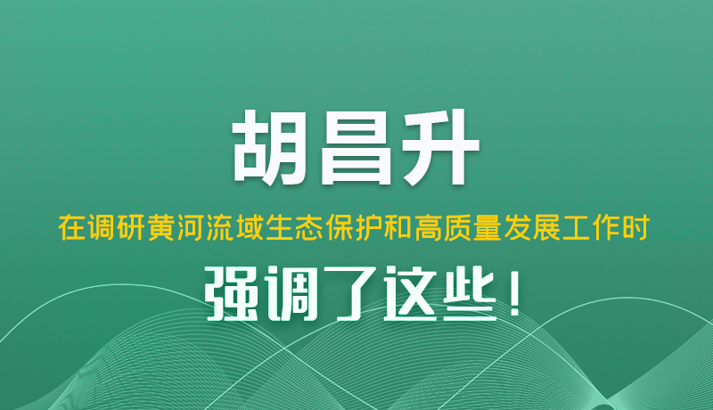 圖解|胡昌升在調研黃河流域生態保護和高質量發展工作時強調了這些！