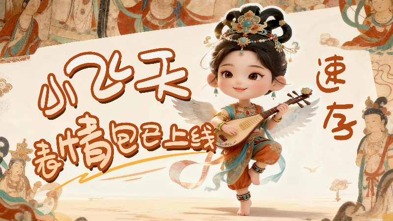 【何以中國(guó)·壁畫(huà)里的中國(guó)】小飛天表情包已上線,速存!