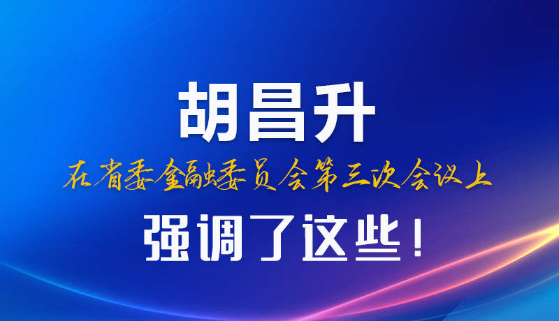 圖解|胡昌升在省委金融委員會第三次會議上強調了這些!